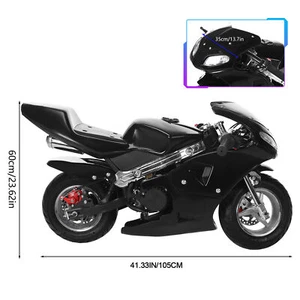 Gas Pocket Bike 49cc Engine Gas Powered 2-Stroke Mini Motorcycle Rocket for Kids - Picture 1 of 16