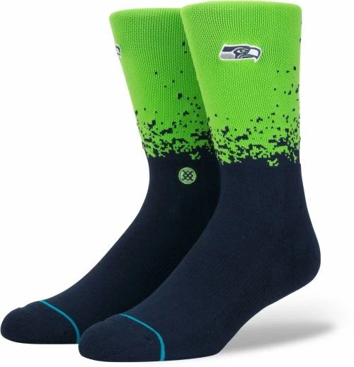 Calcetines Stance Para Hombre L Seattle Seahawks Desvanecidos NFL Crew 9-12 Fútbol Azul Verde Foto 1 de 1