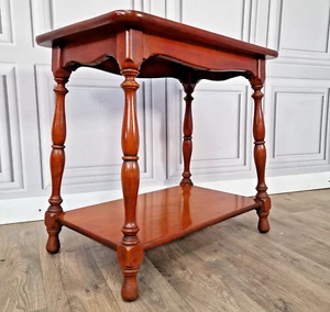 Vintage Antique Style Turned Solid Wood Maple Hall Side Joint Coffee Table - Picture 1 of 24