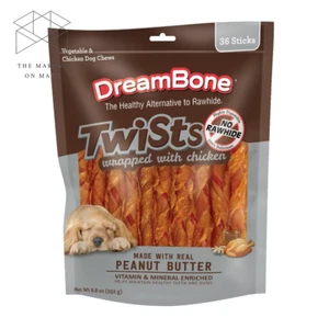 Dreambone Twists Wrapped with Chicken Rawhide-Free Dog Chews, 8.8 Oz. (36 Count) - Picture 1 of 12
