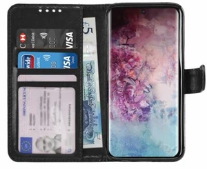 Samsung Galaxy Note 10 Pro Premium Leather Wallet Flip Cover Pouch Book - Picture 1 of 55
