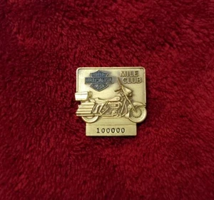 RARE HARLEY DAVIDSON 100,000 MILE CLUB PIN VEST JACKET HAT HOG - Picture 1 of 1