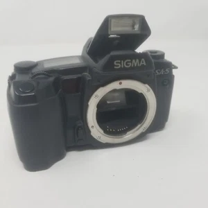 Sigma SA-5 Black 35mm SLR Film Camera Body Autofocus Built In Flash Photography - Picture 1 of 10