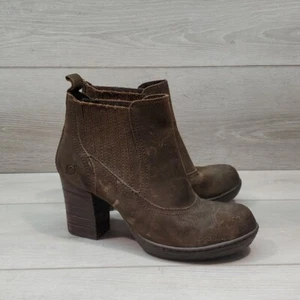 Geborene hochhackige Damen-Stiefeletten aus Leder Größe 7 - Bild 1 von 9