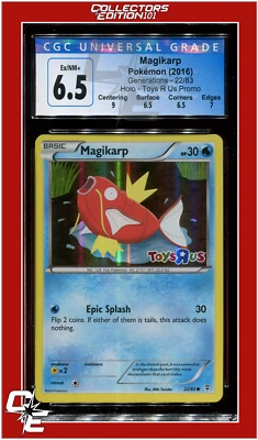 Generations 22 Magikarp Holo Toys R Us CGC 6.5 - Subgrades - Image 1 of 2