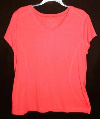 Cabela's Mujer Tejido Camiseta LG Malva Manga Corta Cuello Festoneado Ribete Foto 1 de 4