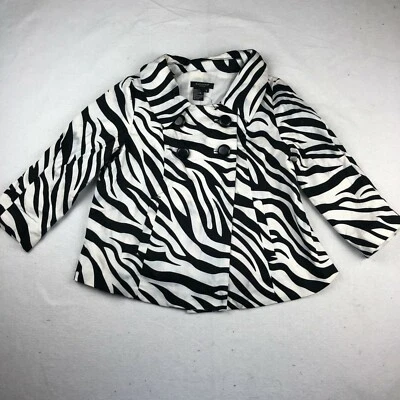 Sandro 运动装夹克女式小号斑马印花短袖 — 第 1/4 张图片