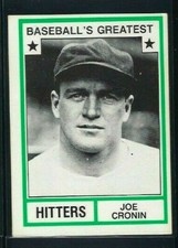 1982 TCMA Greatest Hitters #40 - Joe Cronin - HOF - Boston Red Sox