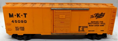 MANTUA HO 40' Box Car, M-K-T 45090, Kadee coupler upgrade 1:87 Train VINTAGE - Image 1 of 3