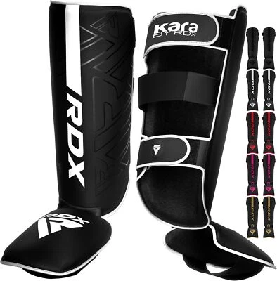 Espinilleras RDX para Kickboxing, Muay Thai y Almohadillas de Entrenamiento, Cuero Maya Hide Foto 1 de 4