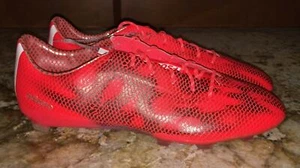ADIDAS Adizero F50 FG Solar Red Black Snake Print Soccer Cleats NEW Mens Sz 13 - Picture 1 of 6