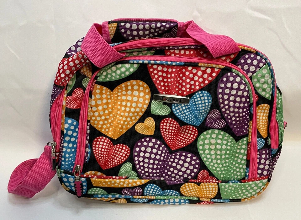 Rockland Bolso de Mano Bolsa de Viaje Estuche para Portátil Equipaje Correa para el Hombro Corazones Foto 1 de 4