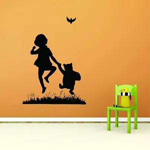 Christopher Robin Pooh Cartoon Wandaufkleber Vinyl Kunst Abziehbild Dekor Kinderzimmer Zuhause - Bild 1 von 3