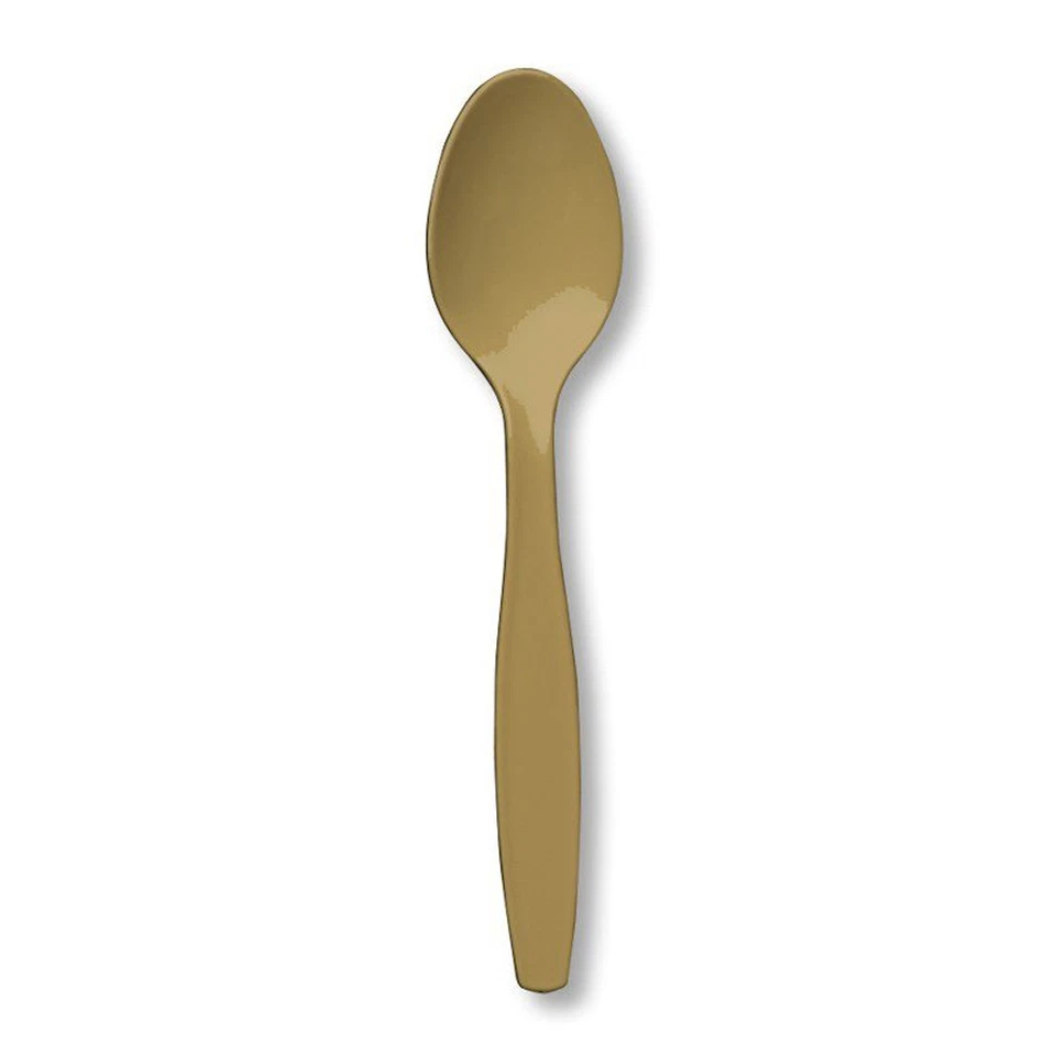 Creative Converting Premium 24 Count Plastic spoons Gold heavy duty - Image 1 of 1