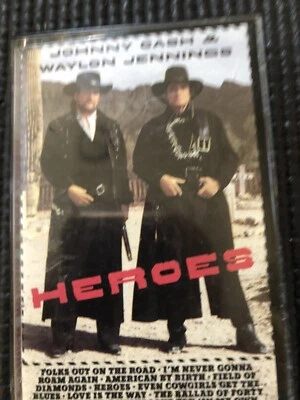 Johnny Cash Waylon Jennings Hero Music￼￼ Cassette Tape ￼ - Image 1 of 2