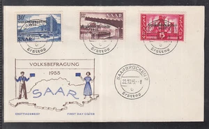 SAAR EL SAARLAND hermoso FDC 1955 consulta popular/Volksbefragung - Imagen 1 de 1