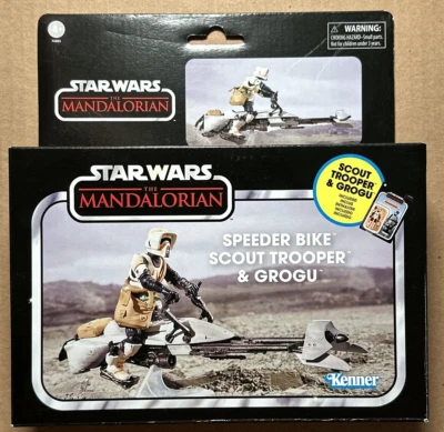 Bicicleta Speeder Star Wars Mandalorian Colección Vintage Scout Trooper & Grogu 2023 Foto 1 de 4