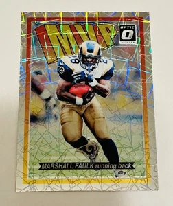 2018 Donruss Optic Prizm Laser Insert MVP Marshall Faulk St. Louis Rams #10 - Picture 1 of 2