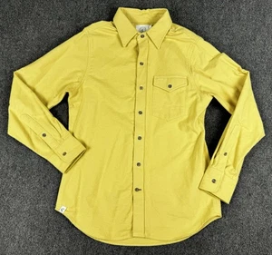 New! CRIQUET Colonel Mustard Chamois Cloth Button Up Shirt-Men’s S-Made In USA! - Picture 1 of 10