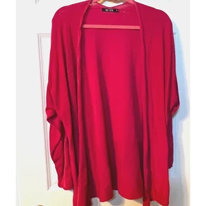 NIC + ZOE Coral Pink Women's Long Back of Chair Layering Sweater Plus Size 2X - Picture 1 of 8