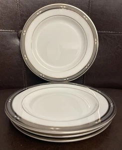 Set of 4 Lenox DIAMOND SOLITAIRE Bread Plates CLASSIC COLLECTION 6 1/4” USA - Picture 1 of 9