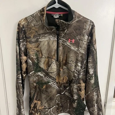 Pullover Under Armour para mujer Realtree camuflado polar caza 1/4 cremallera L GRANDE  Foto 1 de 4