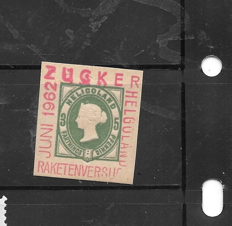 HELIGOLAND 1875 CORTE CUADRADO SOBREIMPRESIÓN JUNIO 1962 COMO NUEVO ANTIGUO ARTÍCULO FILATÉLICO Foto 1 de 1