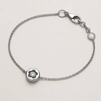 Conjunto de joyas Montblanc oro blanco de 18 quilates collar pulsera pendientes en caja Foto 1 de 4