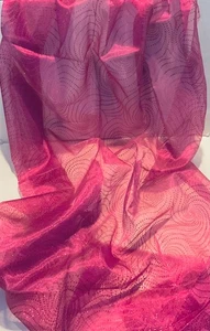 Vintage glitzernder Tüll Stoff: 60" x 1 Yard - Farbe Himbeerrosa - Bild 1 von 5