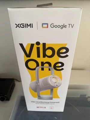 XGIMI Vibe One Portable Projector. 1080p. Google TV. Ambient Light. Battery. - Image 1 of 4