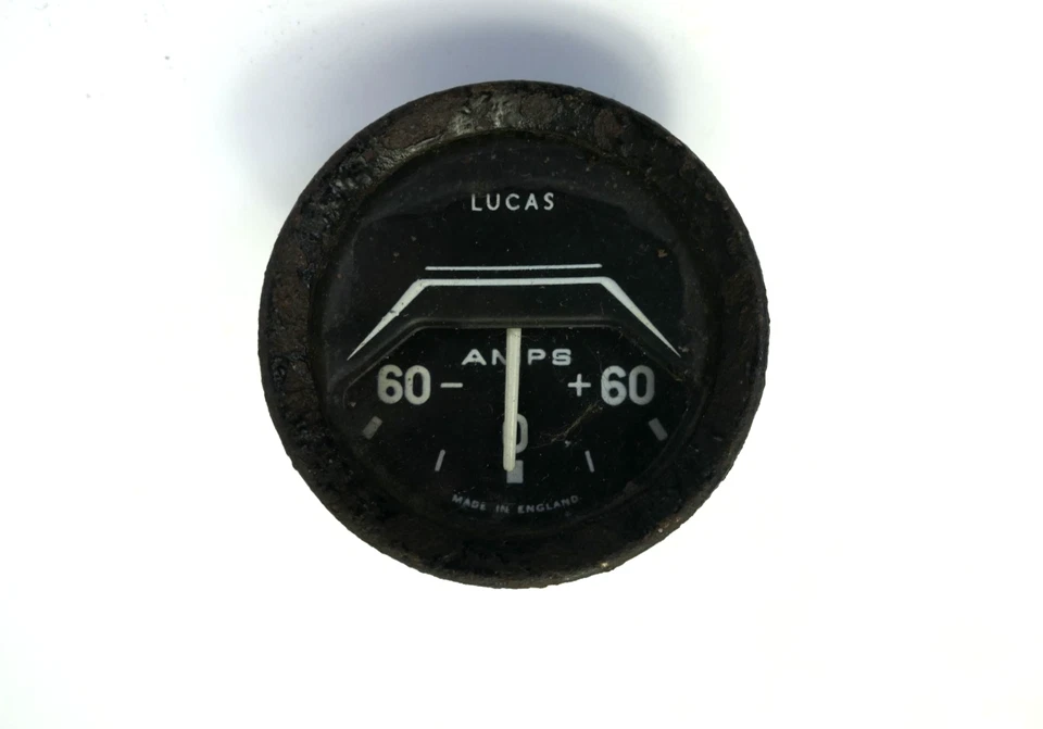 Classic Lucas Ammeter Gauge 60 Amp 2" 36390D Rover Jaguar Daimler Austin MG - Image 1 of 4