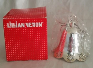 Lillian Vernon Silverplate Bell Ornament 1992 - Picture 1 of 9