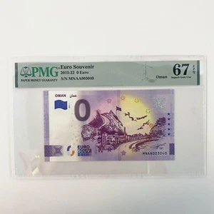 PMG 67 Top Edelstein UNC - 0 Euro Souvenir Banknote Oman MNAA003040 unzirkuliert - Bild 1 von 3