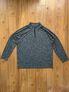Under Armour Sweater Mens 2XL Heather Gray Heat Gear Zip Long Sleeve Pullover - Picture 1 of 13
