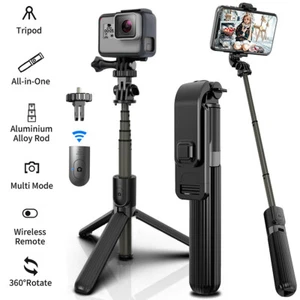 360° Telescopic Selfie Stick Bluetooth Tripod Monopod Holder For Phone Camera - Picture 1 of 9