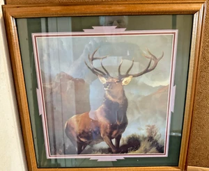 Sir Edwin Landseer 1851 "Monarch of the Glen" Picture in Frame Fine Art Vintage - Picture 1 of 2