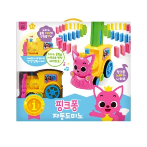 Pinkfong LED Light Baby Shark Song Auto Domino Game Play Toy 320 Blocks Kid Gift - Picture 1 of 5
