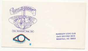 US Lions International Stamp Club Cinderella Rockville MD cubierta de evento sin usar - Imagen 1 de 1