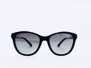 Ralph Lauren Black Cat Eye W Gold Temple Sunglasses RA5201 1265/T3 54 17 135 - Picture 1 of 12