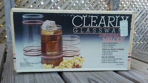 Vintage Retro Clearly Glassware 12 Piece Beverage Glasses - Melody - Picture 1 of 5