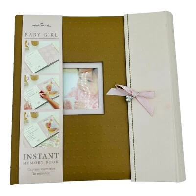 Hallmark Brown & Pink Baby Girl Instant Memory Book NWT - Image 1 of 4