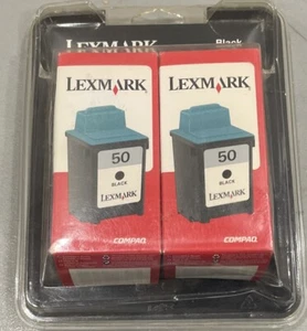 Lexmark Twin Pack 50 Black Print Cartridges 16G0093 New Sealed - Picture 1 of 2