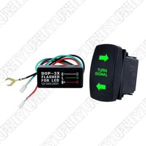 Turn Signal Rocker Switch w/ Flasher Fit for ATV UTV RV Vehicle Off-Road Pickup - Picture 1 of 19