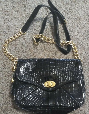 Aldo черный и золотой Gator печать сумка/наплечная сумка  - Изображение 1 из 4
