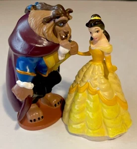 Disney Store Beauty and the Beast BEAST MAROON CAPE & BELLE PVC Figures 4” - Picture 1 of 9