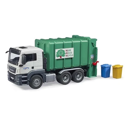 Bruder 1/16 Green MAN TGS Rear Loading Garbage Truck 03763 - Image 1 of 4