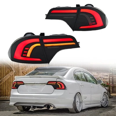 Luces de freno LED secuenciales izquierda+derecha para Honda Civic Sedán 2006-2011 Foto 1 de 4
