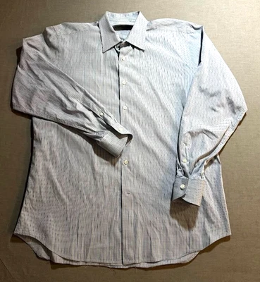 Camisa Canali Adulto 44-17 1/2 Azul Cuadros Abotonada Manga Larga Informal Para Hombre. Foto 1 de 4