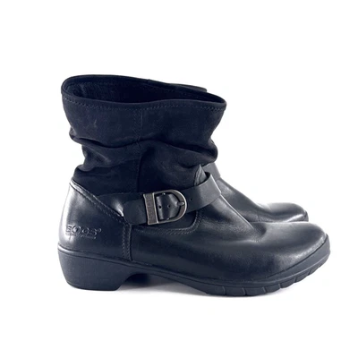 Bogs Cassie Botines de Cuero para Mujer 8 Negros Otoño Invierno Impermeables Tareas de Granero Foto 1 de 4