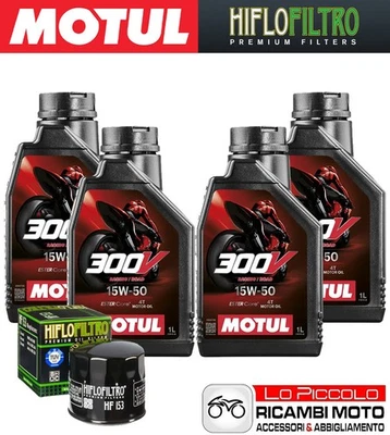 Kit Tagliando 4 OLIO [MOTUL] 300V 15w50 + FILTRO Ducati SCRAMBLER 1100 2020 2021 - Imagem 1 de 4